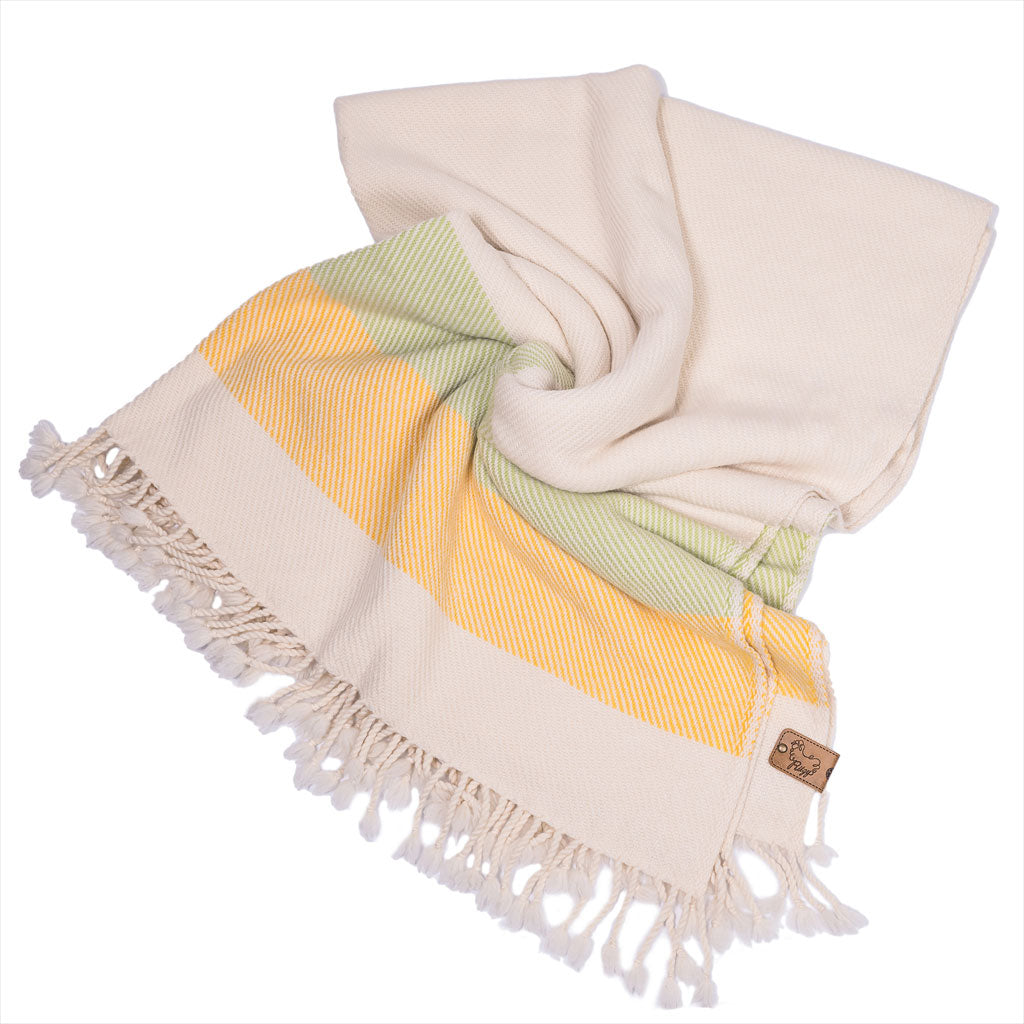 Solana White Merino Wool Blanket