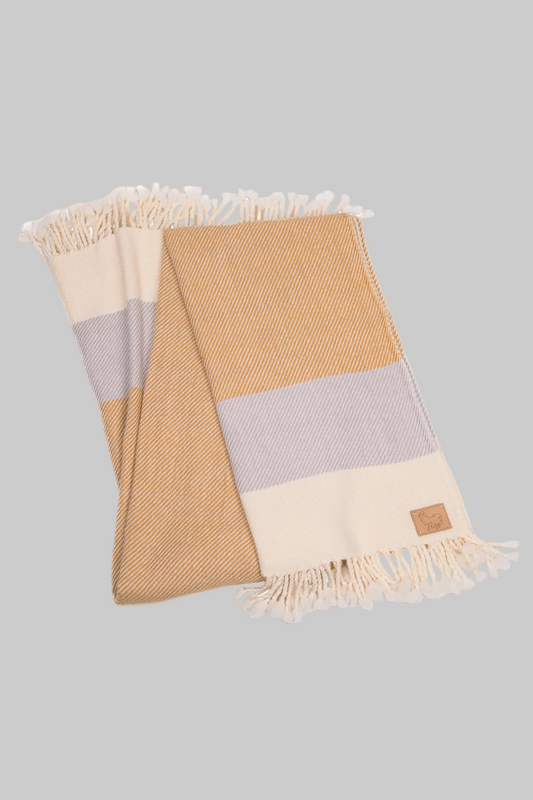 Solana Yellow Merino Wool Blanket