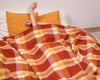Sorin Orange Plaid Wool Blanket